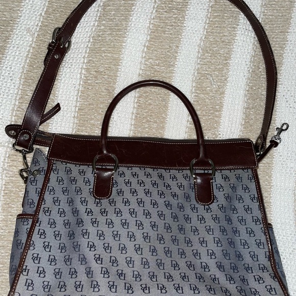 Dooney & Bourke Brown and Gray Monogram Satchel - Picture 14 of 16